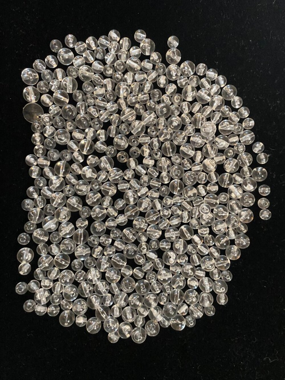 Lot of *Vintage* 4mm and 6mm Clear Acrylic Round Beads